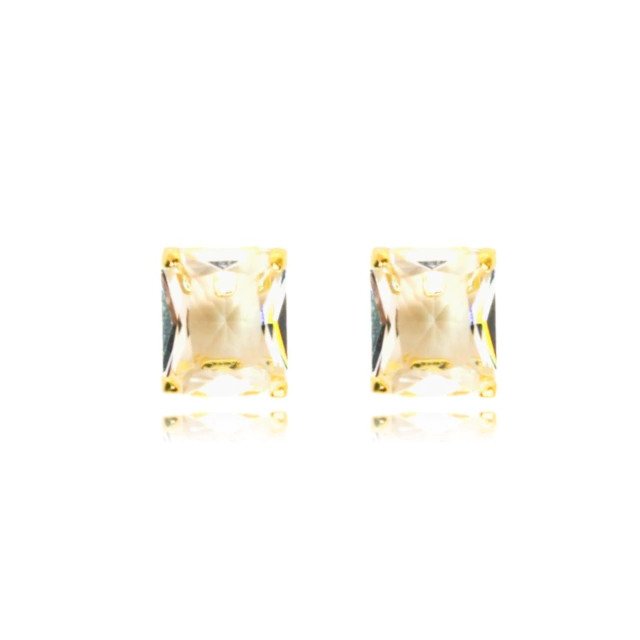 Brinco de Cristal Banhado a Ouro 18k
