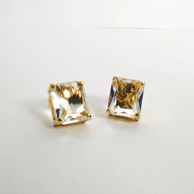 Brinco de Cristal Banhado a Ouro 18k