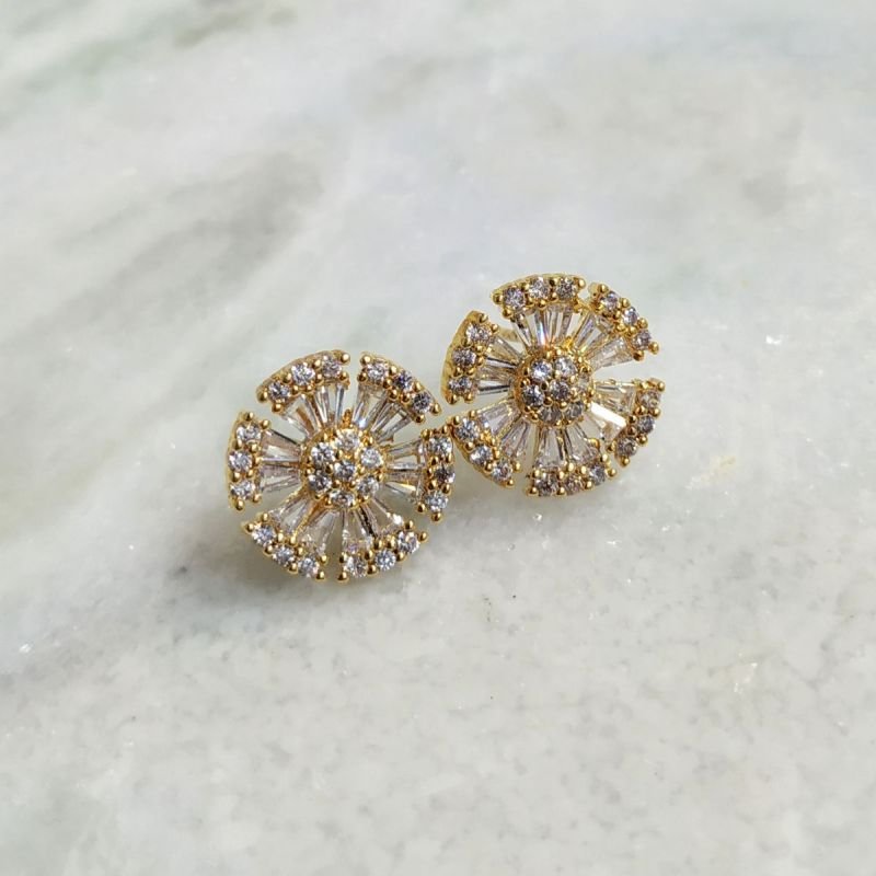 Brinco de Pizza Aberto Banhado a Ouro 18k