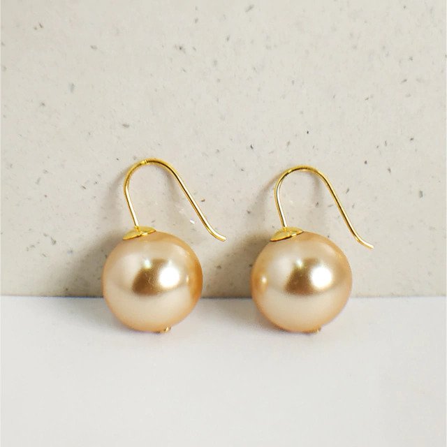 Brinco Gancho com Pérola Rose Gold Banhado a Ouro 18k