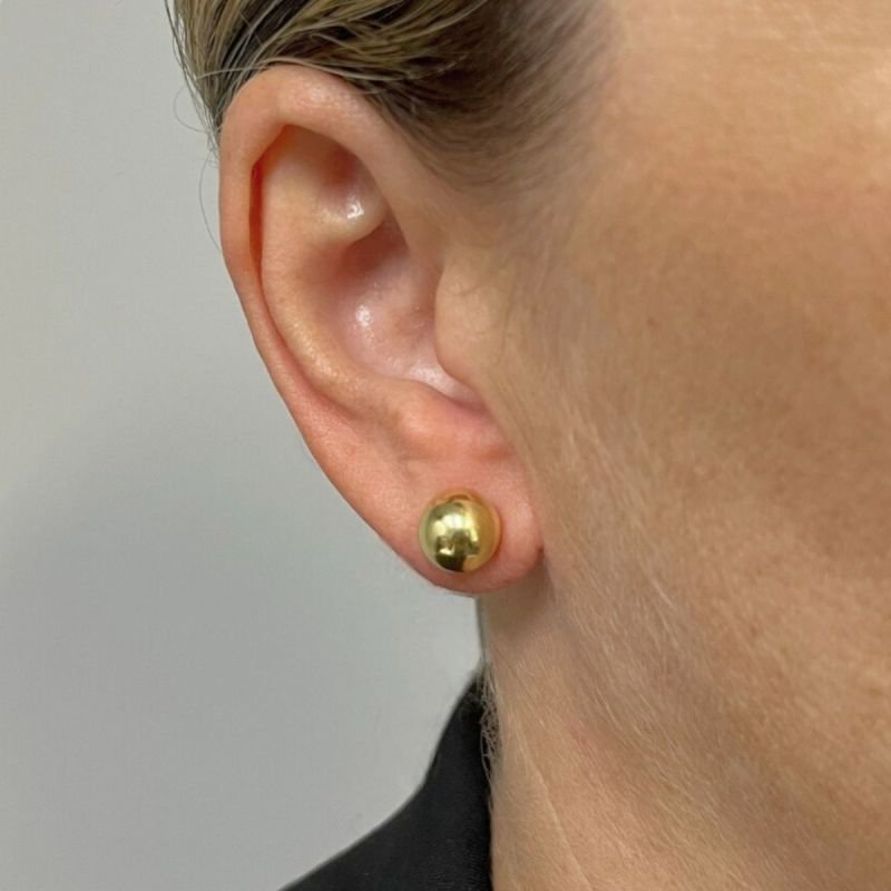Brinco Redondo Liso Banhado a Ouro 18k