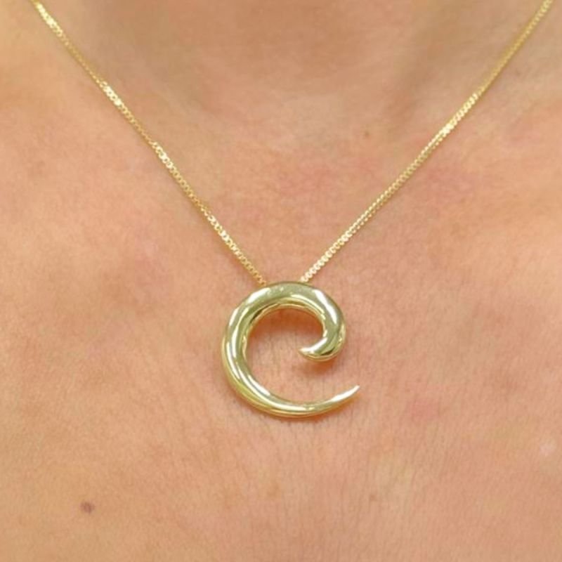 Colar com Pingente Caracol Banhado a Ouro 18k