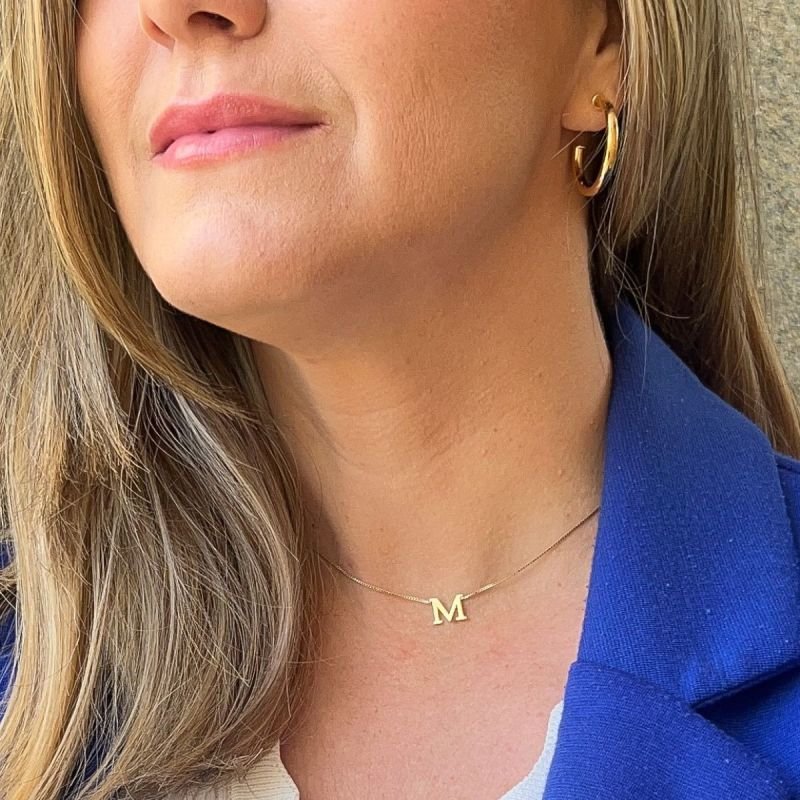 Colar de Inicial Banhado a Ouro 18k