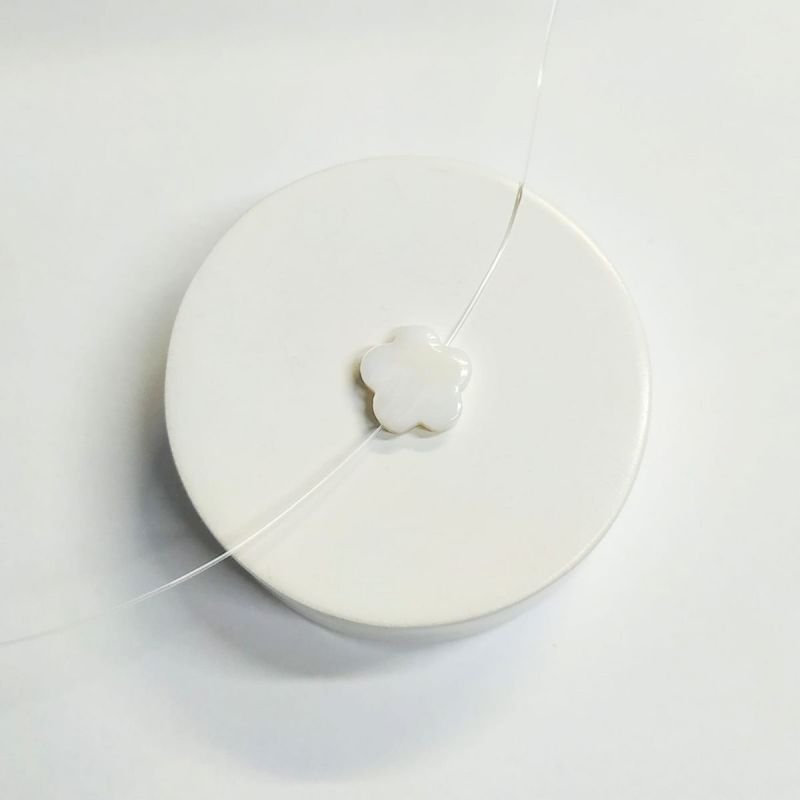 Colar Nylon com Madrepérola Banhado a Ouro 18k