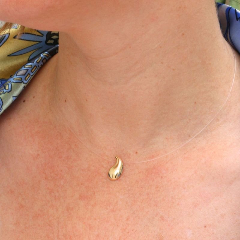 Conjunto de Gota Banhado a Ouro 18k