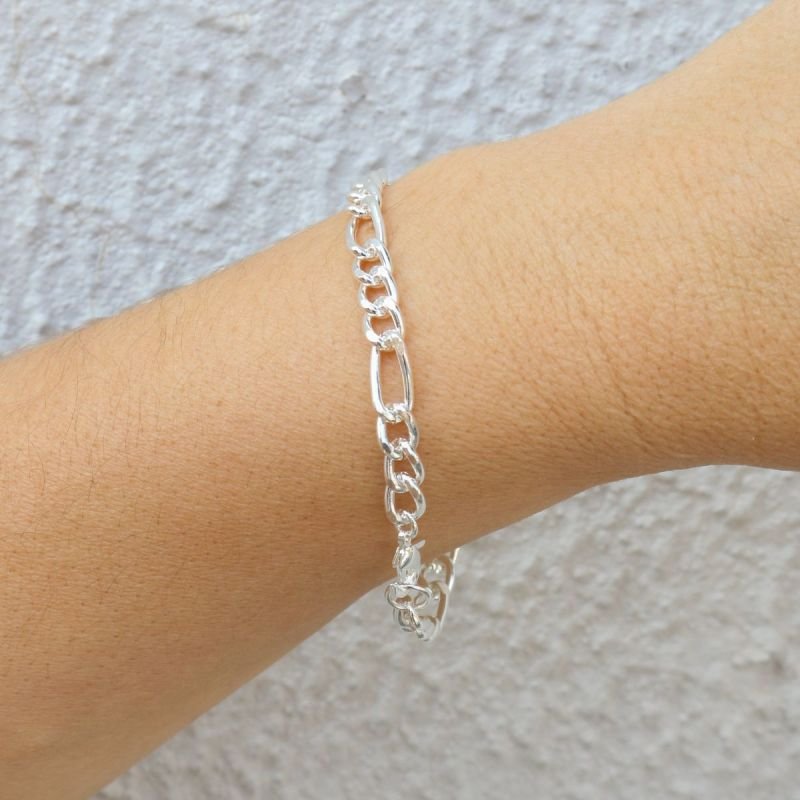 Pulseira 3 em 1 Banhado no Prata