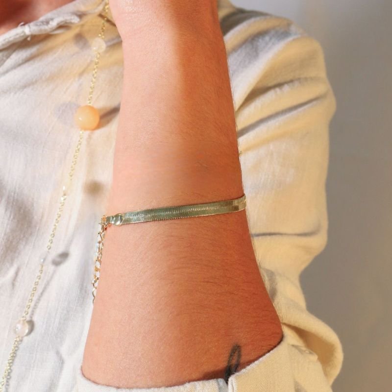 Pulseira de Fita Banhado a Ouro 18k